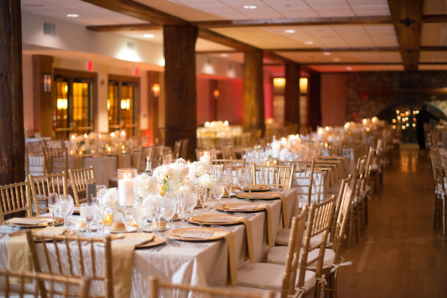 Dining area setup for a Bat Mitzwah